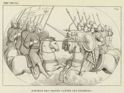 XIII Siecle, Bataille des Croises Contre les Infideles de French School