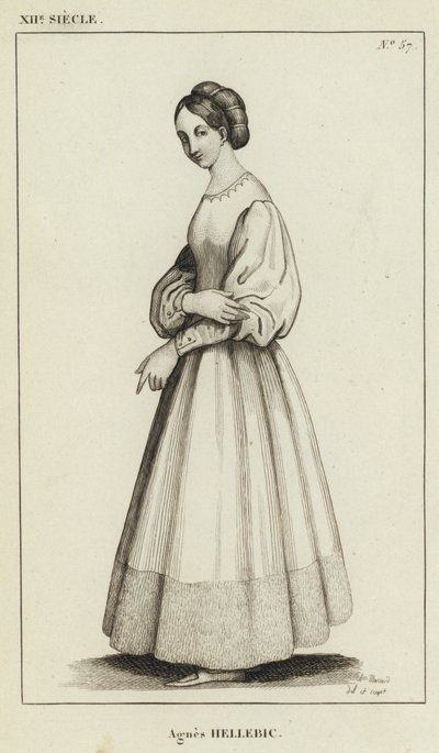 Siglo XII, Agnes Hellebic (grabado) de French School