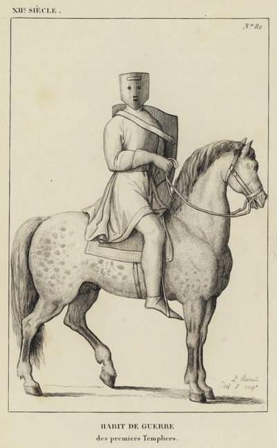 Siglo XII, Traje de Guerra, de los primeros Templarios de French School