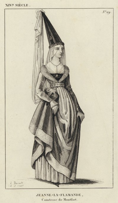 XIV Siglo, Juana la Flamenca, Condesa de Montfort de French School