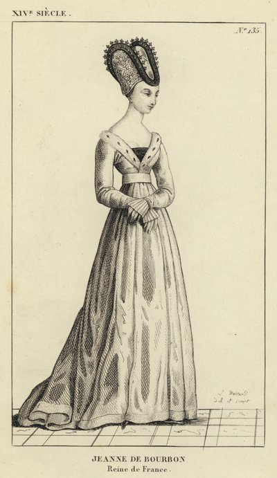 Siglo XIV, Juana de Borbón, Reina de Francia de French School