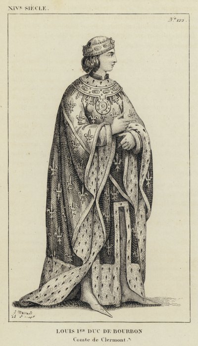 XIV Siglo, Luis I Duque de Borbón, Conde de Clermont de French School
