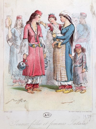 Jóvenes y Mujeres Tártaras, 1837 de French School