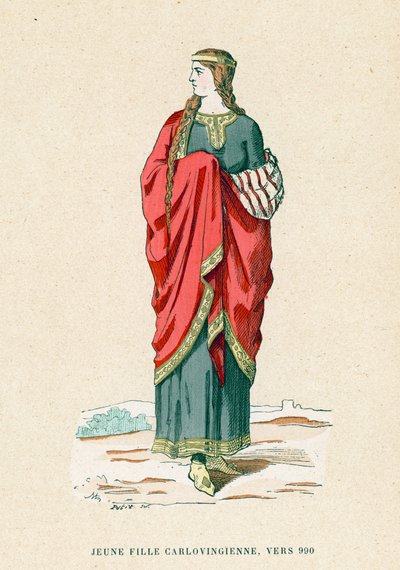 Niña joven, circa 990 de French School