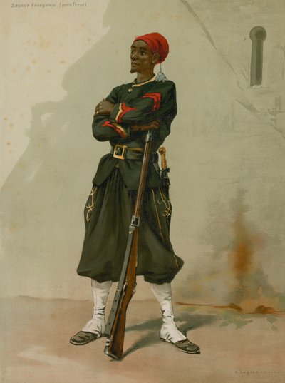 Zouave senegalés, uniforme pequeño de French School