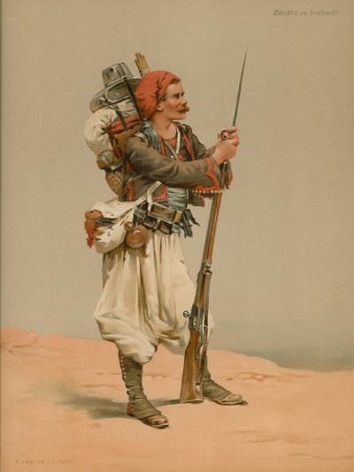 Zouave en centinela de French School
