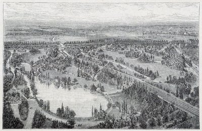 Vista aérea del Parque del Montsouris de French School