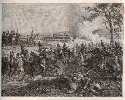 Batalla de Castiglione: en su campaña italiana, Napoleón derrota a los austriacos bajo Wurmser, obligándolos a retirarse a Mantua. 5 de agosto de 1796 - Nueva Enciclopedia Nacional por Maurice La Charest - 1870 de French School