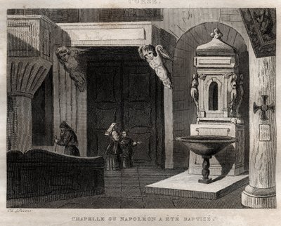 Capilla donde fue bautizado Napoleón - Grabado de “Italia pintoresca” - Pintura histórica y descriptiva de Italia por M. de Norvins, Ch. Nodier 1834-1836 de French School