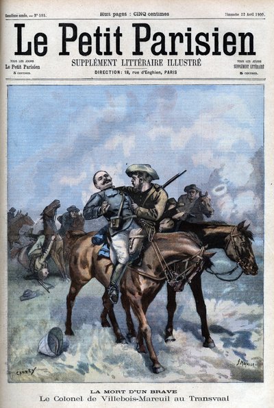Muerte del General Villebois Mareuil durante la Guerra de los Bóers (1899-1902) - en 