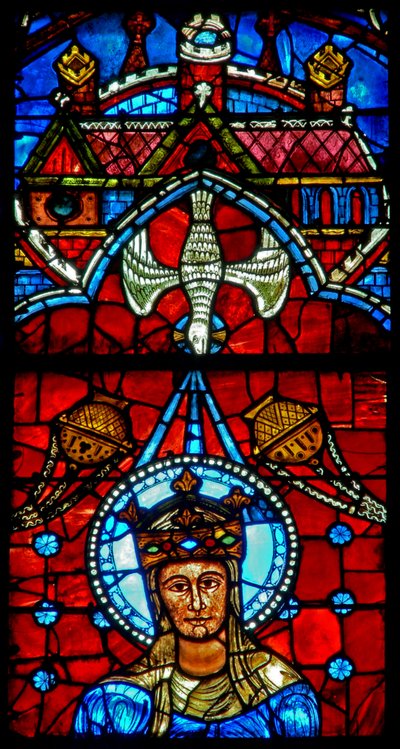 La paloma del Espíritu Santo y la Virgen María de French School