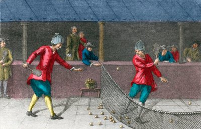 Vista de un juego de palma en el siglo XVIII de French School
