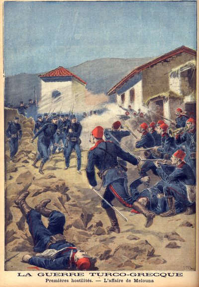 La Guerra Greco-Turca de 1897 (la Guerra de los Treinta Días) - Una de las primeras batallas en Tesalia de French School