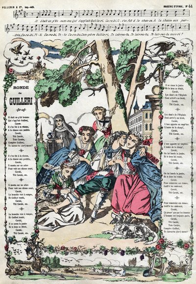 La ronda de Guilleri. Imagen de Epinal del siglo XIX de French School