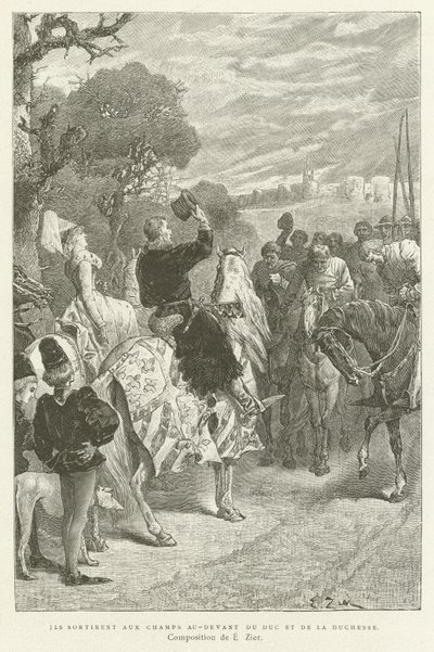 Salieron al campo antes que el duque y la duquesa de French School