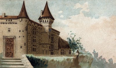 Vista del Chateau de la Roche Lambert. de French School