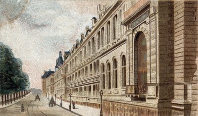 Vista del Palais du Louvre en París. de French School