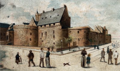 Vista del castillo de Nantes (Baja Loira). de French School