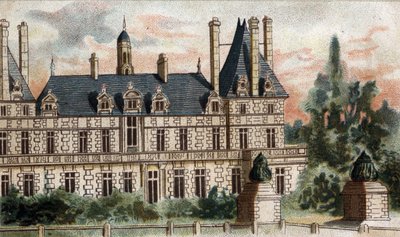 Vista del Castillo de Rosny (Sena y Oise) de French School