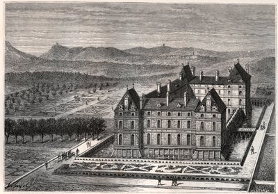 Vista del castillo de Rosny de French School