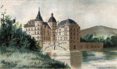 Vista del Castillo de Vizille en Isère de French School