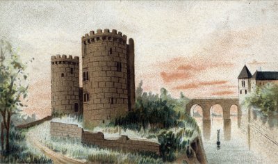 Vista del castillo de Cinq Mars (Indre et Loire) de French School
