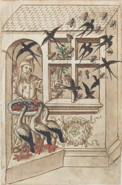 "No tener golondrinas bajo el mismo techo" de French early 16th Century