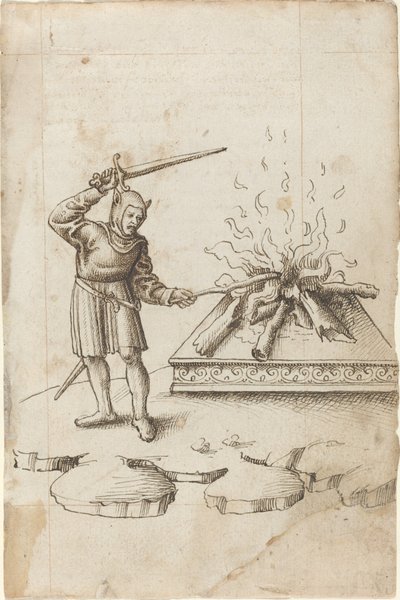 No Hurgues el Fuego con una Espada de French early 16th Century