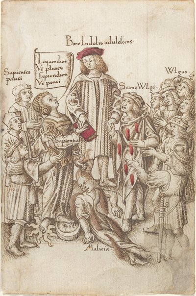 "No Camine Fuera de la Carretera Pública" [fol. 35 recto] de French early 16th Century