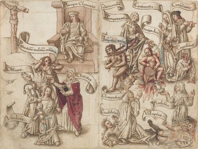 "Obliterar el rastro de la olla en las cenizas" (fol. 32 verso / 33 recto) de French early 16th Century