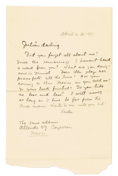 Carta autógrafa firmada (