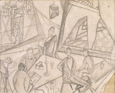 Frida y sus contemporáneos, c.1925 (lápiz sobre papel) de Frida Kahlo