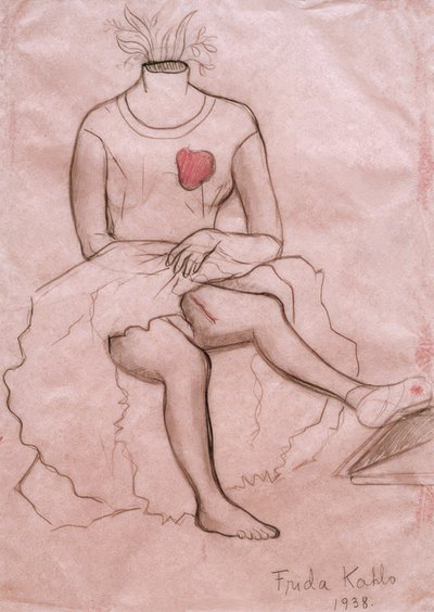 Autorretrato mostrando la cicatriz de Frida Kahlo