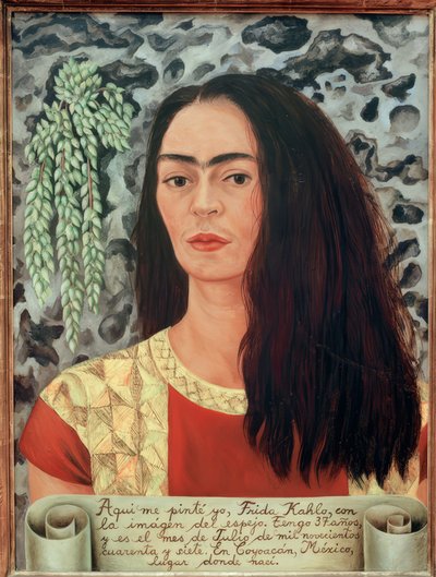 Autorretrato con el pelo suelto de Frida Kahlo