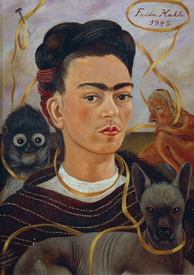 Autorretrato con Changuito de Frida Kahlo
