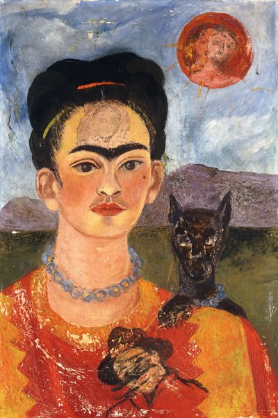 Autorretrato con Diego en mi Pecho, c.1953-54 (óleo sobre masonita) de Frida Kahlo