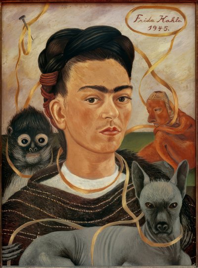 Autorretrato con monitos de Frida Kahlo
