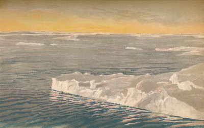 Tarde entre el hielo a la deriva, 22 de septiembre de 1893 de Fridtjof Nansen