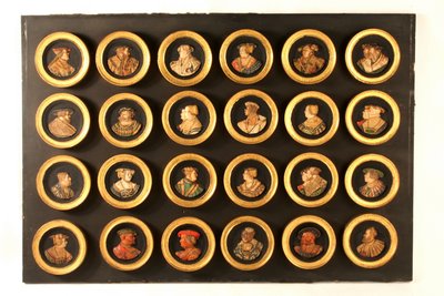 Una colección de veinticuatro dibujantes como medallones de retrato de Friedrich (after) Hagenauer