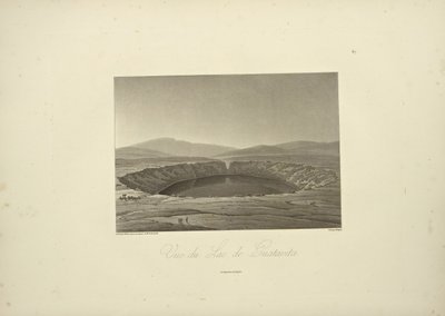 Vista del Lago de Guatavita, ilustración de 