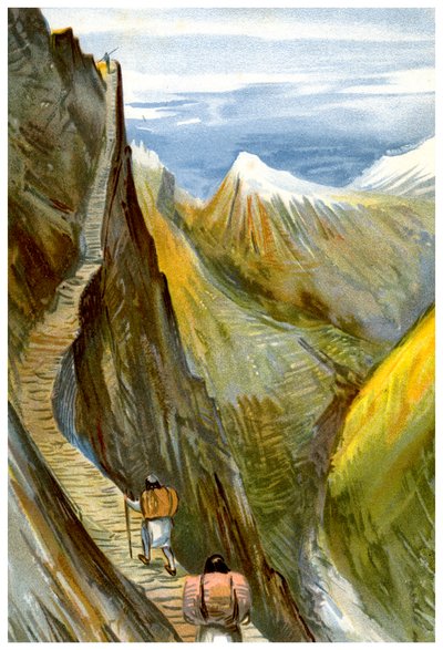 La pista de Nerpani, Tíbet, 1898 de Friedrich Arnold Brockhaus