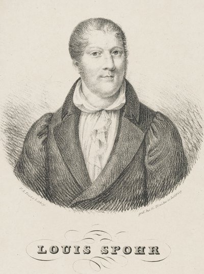 Retrato de Louis Spohr 1784-1859, c. 1830-1840 de Friedrich August Fricke