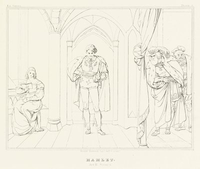 Hamlet, Acto III, Escena 1 de Friedrich August Moritz Retzsch