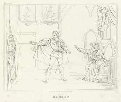 Hamlet, Acto III, Escena 4 de Friedrich August Moritz Retzsch