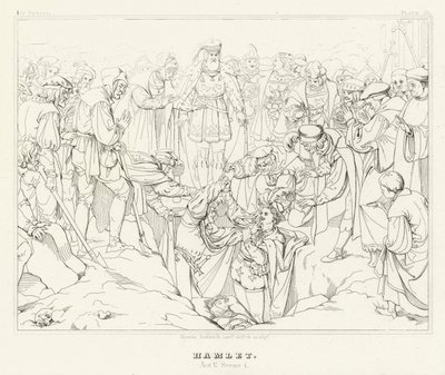Hamlet, Acto V, Escena 1 de Friedrich August Moritz Retzsch