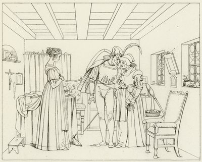 Ilustración para Fausto de Goethe de Friedrich August Moritz Retzsch