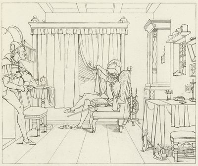 Ilustración para Fausto de Goethe de Friedrich August Moritz Retzsch