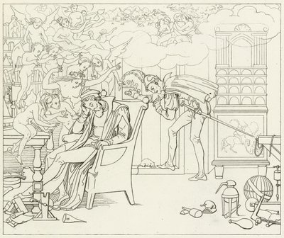 Ilustración para Fausto de Goethe de Friedrich August Moritz Retzsch