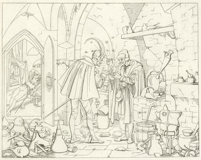 Ilustración para Fausto de Goethe de Friedrich August Moritz Retzsch