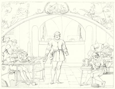 Ilustración para Lied von der Glocke de Schiller, o La Canción de la Campana de Friedrich August Moritz Retzsch